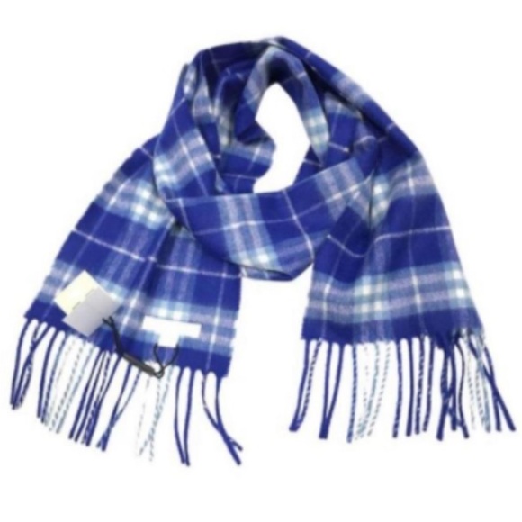 Burberry Bright Lapis Mini Classic Vintage Check Cashmere Scarf - Picture 4 of 4